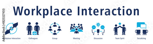 Workplace Interaction Web Banner Duotone