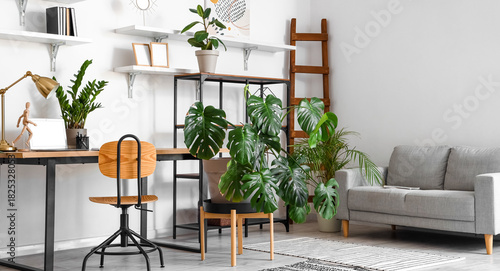 Interior of light office wi...