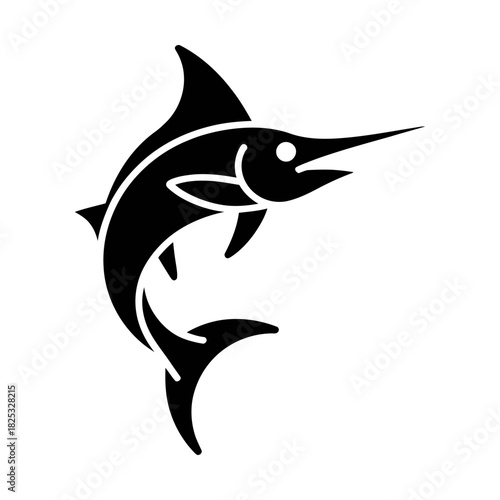 marlin fish logo glyph icon
