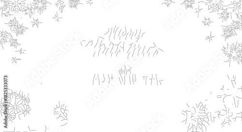 Elegant Merry Christmas and Happy New Year text with snowflakes.