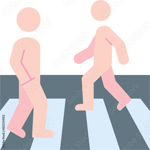 City Pedestrian Traffic Illustration