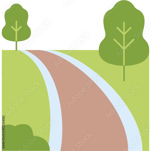 Jogging Track Illustration