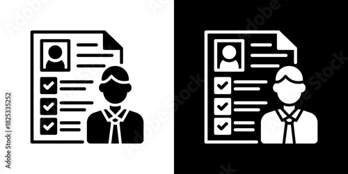 Employee Profile Icon Vector Illustration. Designed For Creative Flexibility In Light And Dark Versions. 
