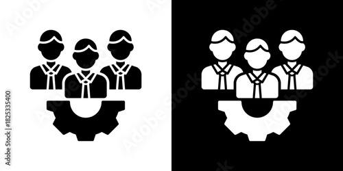 Human Resources Icon Vector Illustration. Designed For Creative Flexibility In Light And Dark Versions. 