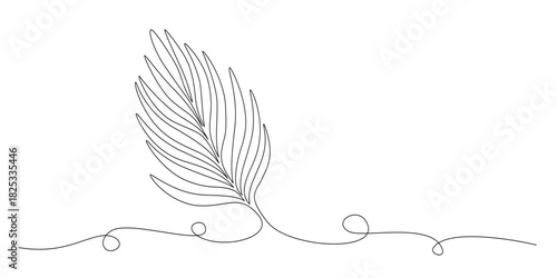 continuous line of palm leaves