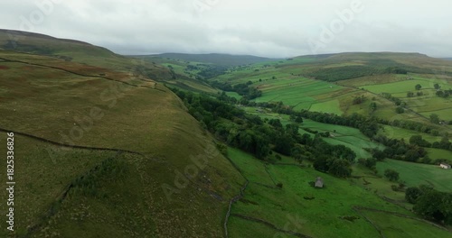 Aerial shot of Yorkshire Dales