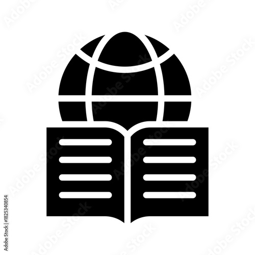 Flat icon global learning internet education worldwide knowledge school.
