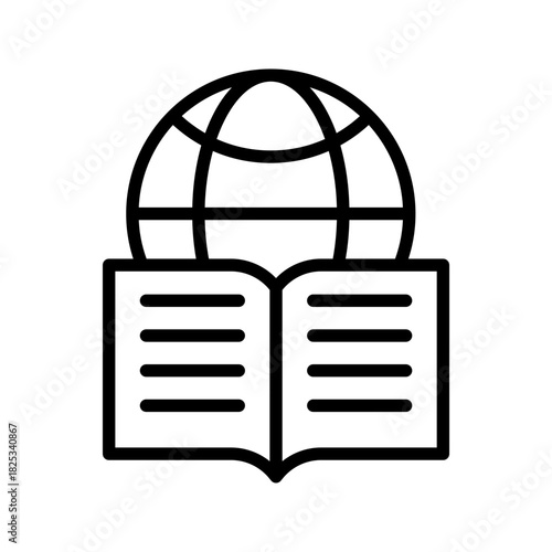 Lineart global learning online education worldwide distance school.
