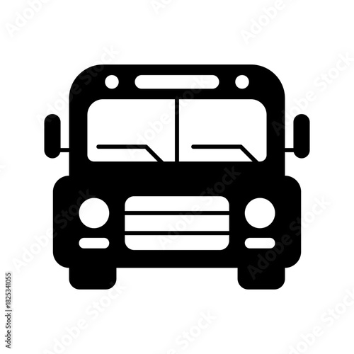 Transportation vehicle for students and school travel icon.
