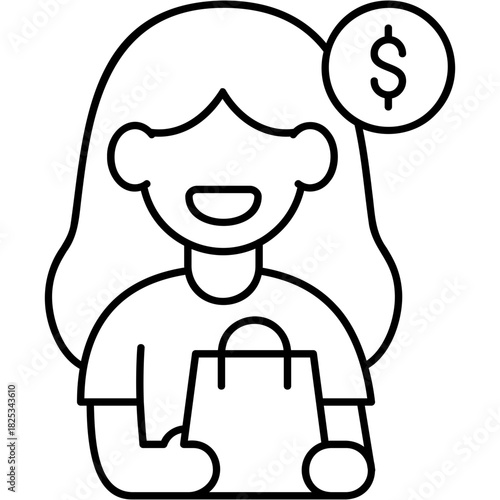 Line Art Product Representative Icon