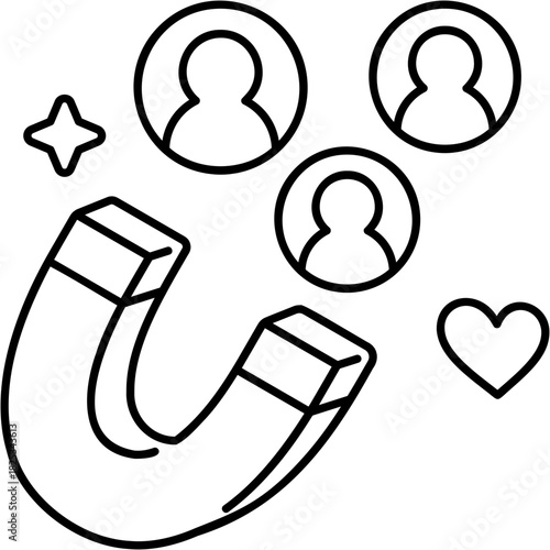 Line Art Customer Engagement Icon