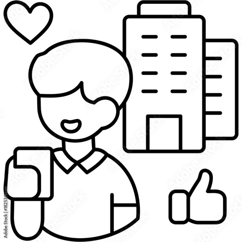 Line Art Corporate Influencer Icon