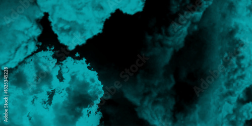Abstract background with blue color and black velvet fabric texture used as background, with no people present. peeling surface of wall in the form of abstract art, purple smoke. 