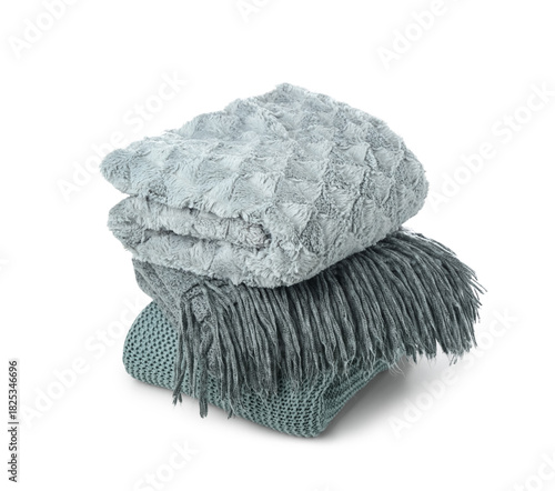 New soft folded blankets on...
