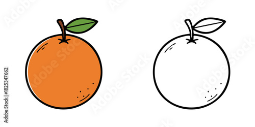 シンプルなオレンジのアイコンイラスト