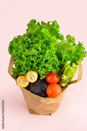 Fresh organic produce in br...