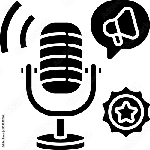 Glyph Solid Brand Voice Icon