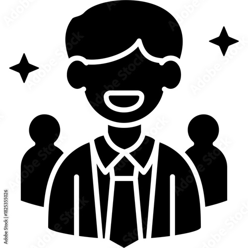 Glyph Solid Public Figure Icon