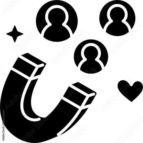 Glyph Solid Customer Engagement Icon