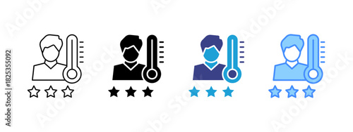 Satisfaction icon set multiple style collection