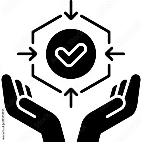 Glyph Solid Positive Impact Icon