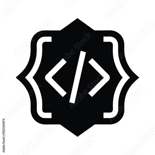 Code Bracket Icon Vector Illustration