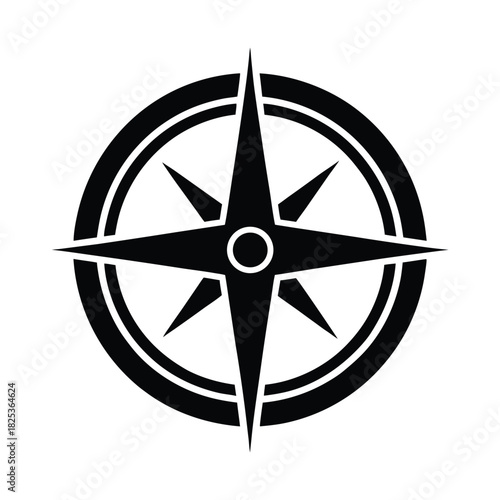 Compass Navigation Icon Vector Illustration