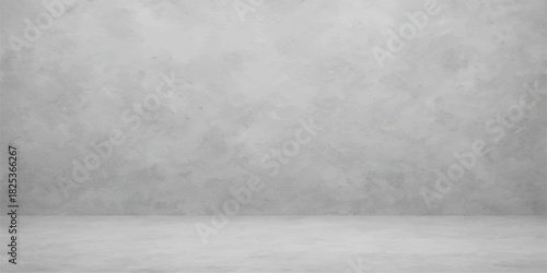 Dark grunge concrete wall and floor texture background, old vintage gray cement room interior design surface