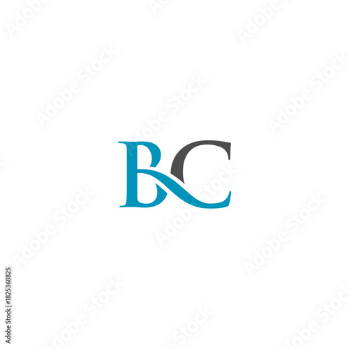 Stylized BC Monogram Logo with Modern Typography