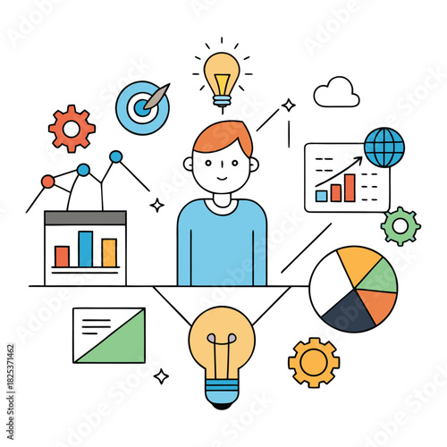 Engineer focused at a multi-screen workstation, surrounded by glowing monitors and data streams, analyzing systems with precision and guiding complex tech operations.
