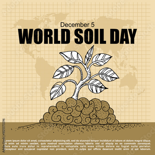 Poster and banner of world soil day, December 5
