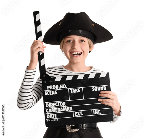 Little actor dressed as pir...