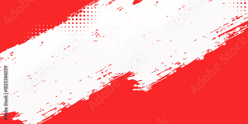 Modern watercolor red background with halftone effects abstract simple