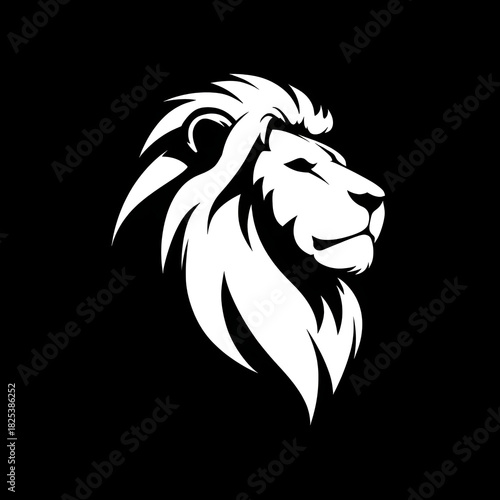 Wallpaper Mural A majestic lion silhouette showcasing strength and elegance, perfect for wildlife conservation themes and animal-themed designs. Torontodigital.ca