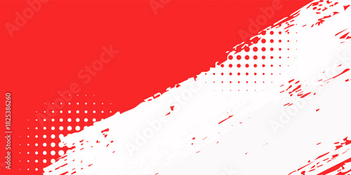 Modern watercolor red background with halftone effects abstract