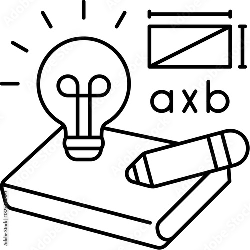 Line Art Smart Learning Icon