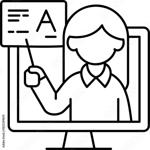Line Art Online Tutor Icon