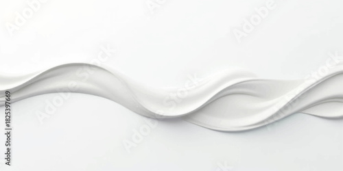 Abstract smoke waves surround an isolated shiny silver spoon and fork cutlery set