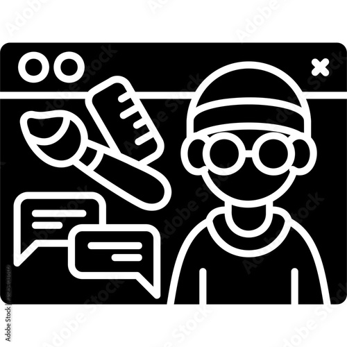 Glyph Solid Online Workshop Icon