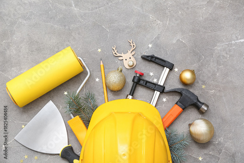 Builder's tools with Christ...