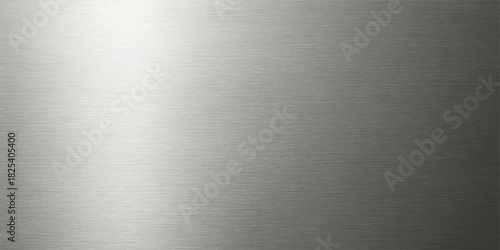 Brushed silver steel plate surface with a metallic aluminum texture and reflective gray industrial pattern