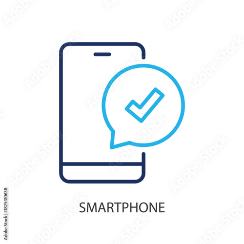 Smartphone thin line icons. Original vector illustration.