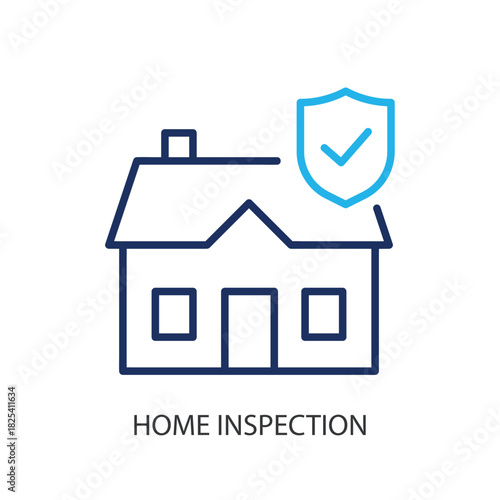 Home inspection thin line icons. Original vector illustration.