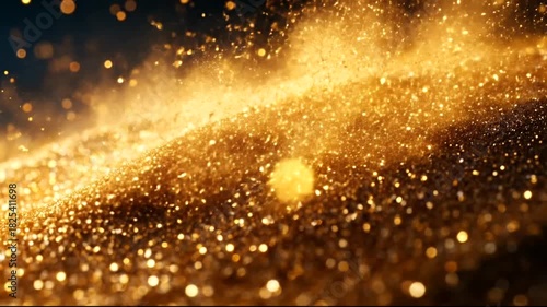 Wallpaper Mural Glimmering Golden Sand with Sparkling Particles Torontodigital.ca