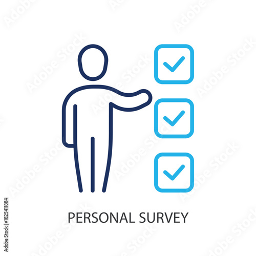 Personal survey thin line icons. Original vector illustration.