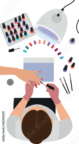Nail Salon Service Manicure And Pedicure Treatment For Hands