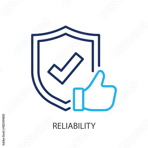 Reliability thin line icons. Original vector illustration.
