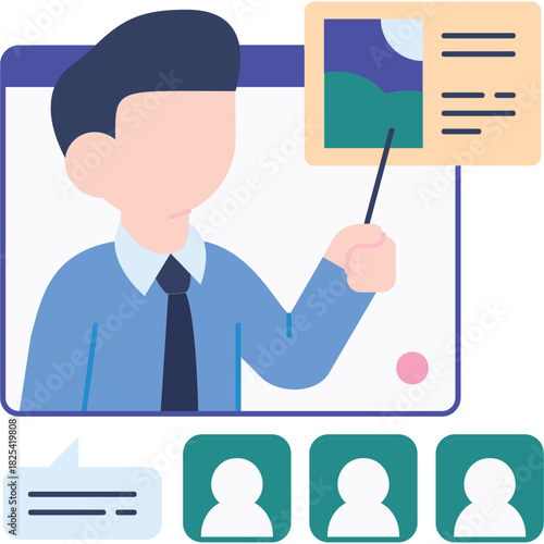 Virtual Class Illustration