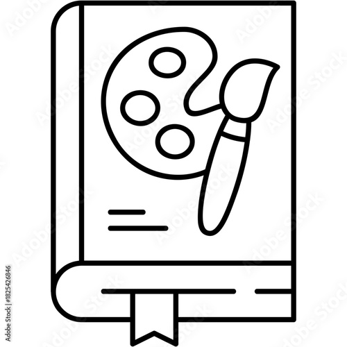 Line Art Art Book Icon