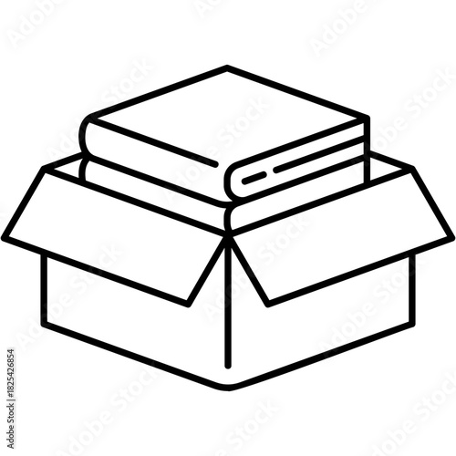 Line Art Book Donation Icon